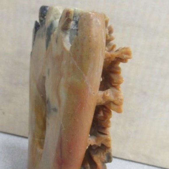 Chinese Quing Dynasty Soapstone Flower Sculpture - Picture 6 of 7